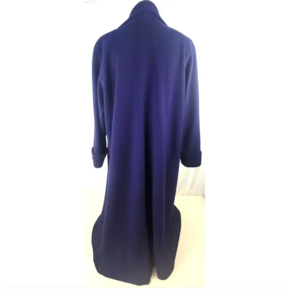 Vintage Steve by Searle Long Wool Coat Deep Purple Women’s 10 - Picture 3 of 10
